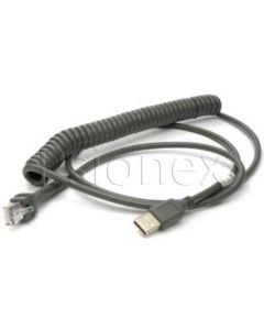 Datalogic Cable - Assembly, USB, Type A, Power of the Terminal, Coil, 2.4 M CAB-524